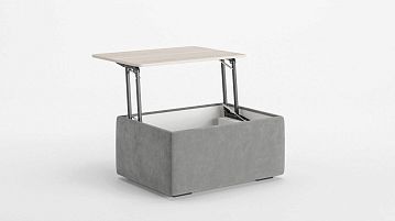 Журнальный стол-пуф Кристофер, цвет Ясень Шимо Светлый